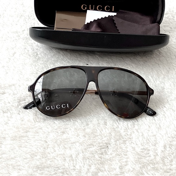 NWB Authentic Gucci GG1649s Aviator Sunglasses Unisex - Picture 2 of 10